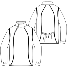 Patron ropa, Fashion sewing pattern, molde confeccion, patronesymoldes.com Sweatshirt  Maillot 6878 MEN Sweatshirt